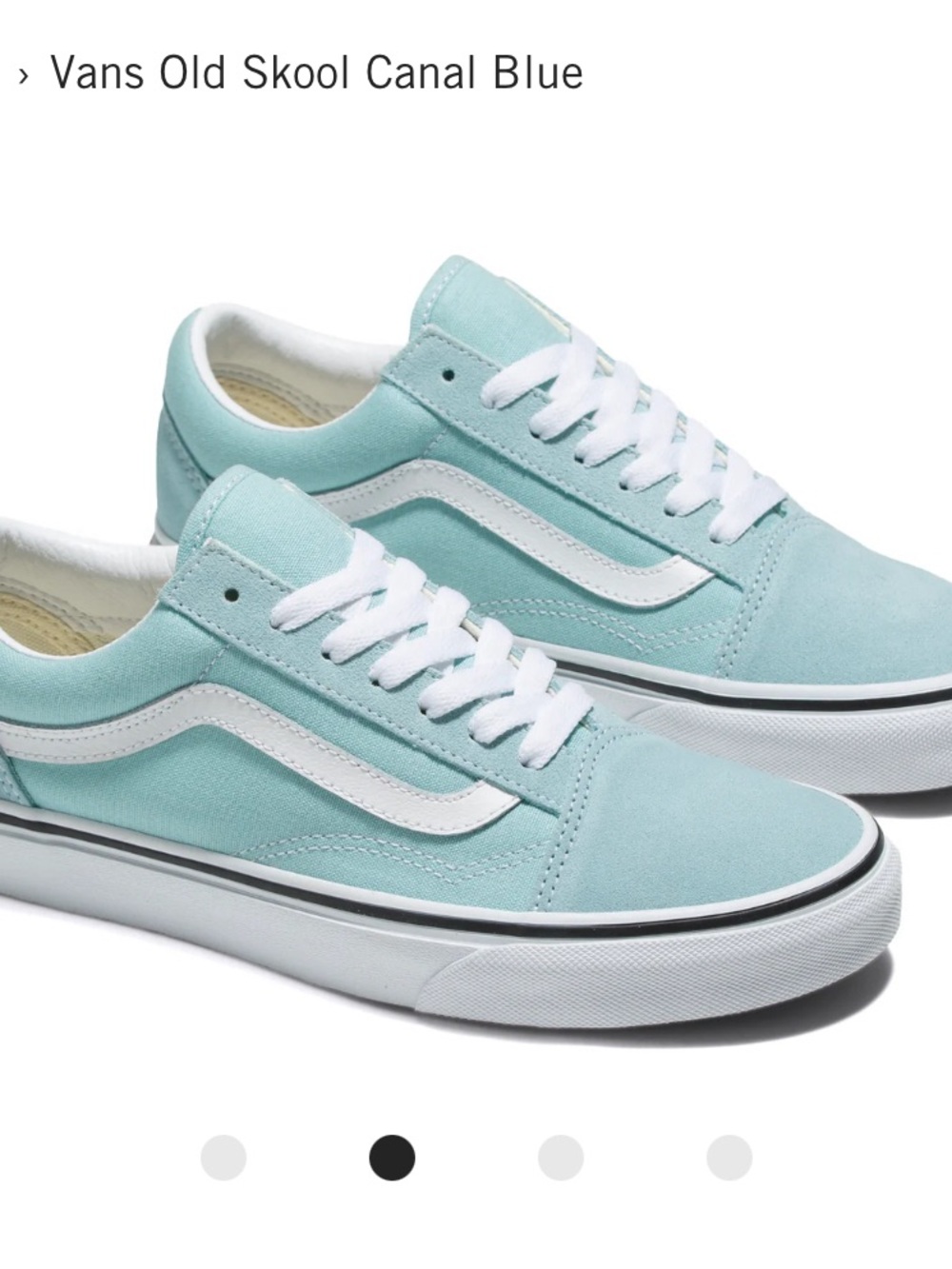 Vans low top sneakers in canal blue and white